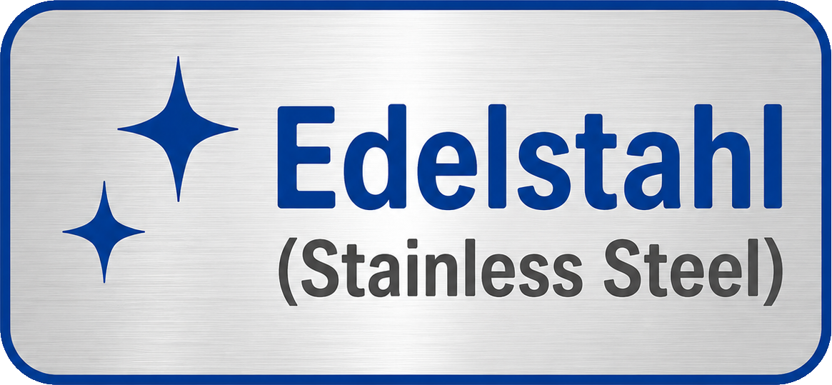 Auch in Edelstahl erhältlich